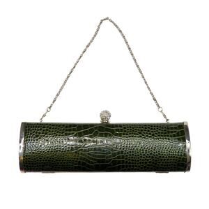 Mad Bags Vintage Clutch Shoulder Bag Green Crocodile Texture Leather Retro Bag